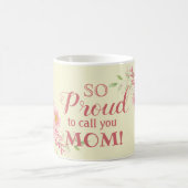 お母さ誇りを持ったん水彩画フローラって呼ぶの コーヒーマグカップ (中央)