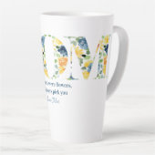 お母もしさんの花のようだった – フローラお母さん手紙 カフェラテマグ (右アングル)