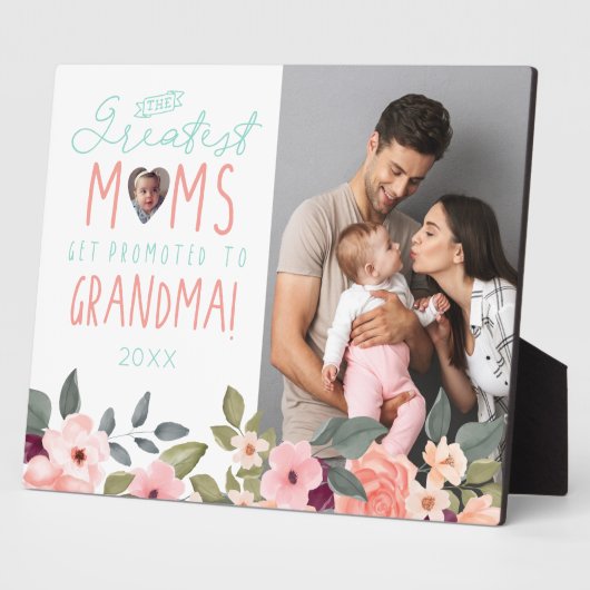 お母もっとも偉大さんがおばあちゃんのフローラ写真に昇進 フォトプラーク (側面)