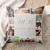 お母エレガントさん愛してる金ゴールドコラージュ クッション (ブランケット)