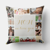 お母エレガントさん愛してる金ゴールドコラージュ クッション (裏面)