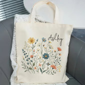 お母カスタムさんのためのワイルドフラワートートバッグ、女性のためのギフト トートバッグ