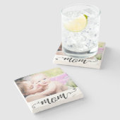 お母カスタムさんの写真贈呈母の日の書道 ストーンコースター (横)