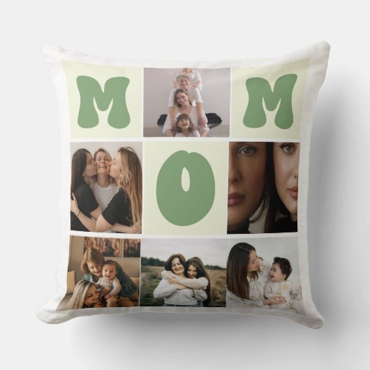 お母カスタムさん用のフォトピロー – ご家族を追加 クッション (正面)