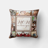 お母クールさん愛してるよ写真コラージュ装飾用クッション クッション (裏面)