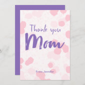 お母パーソナライズされたさんのデイカードありがとう シーズンカード (正面/裏面)