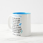 お母パーソナライズされたさんの日おめでとう、名前をカスタムする ツートーンマグカップ (正面左)