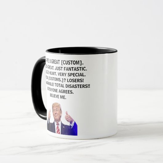 お母パーソナライズされたさんパパおじさん妹のためのトランプのマグ。 マグカップ (正面左)