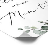 お母モダンさんが署名するための緑のアドバイス ポスター (角)