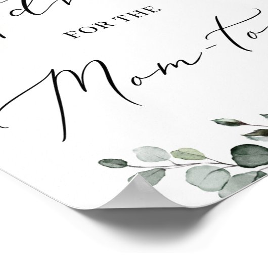 お母モダンさんが署名するための緑のアドバイス ポスター (角)