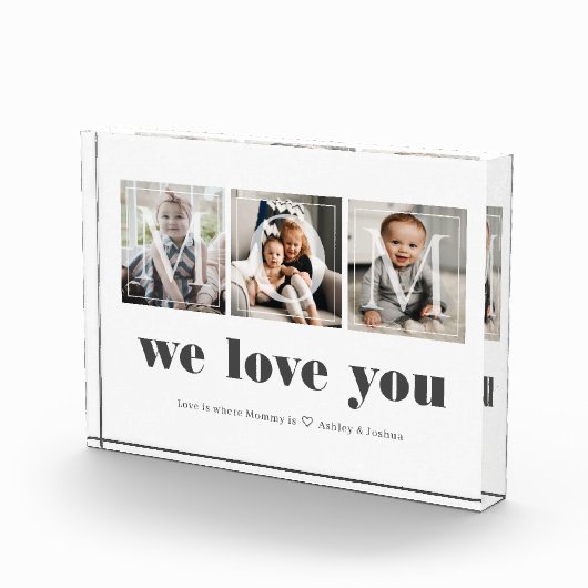 お母モダンさんのための家族の写真コラージュ フォトブロック (右)