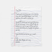 お母モダンさんの手書き紙 フリースブランケット (正面)