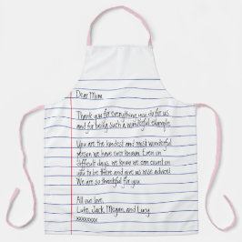 お母モダンさん宛の手書き紙 エプロン