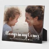 お母モダンさん常に私の隅に写真Tabletop フォトプラーク (側面)