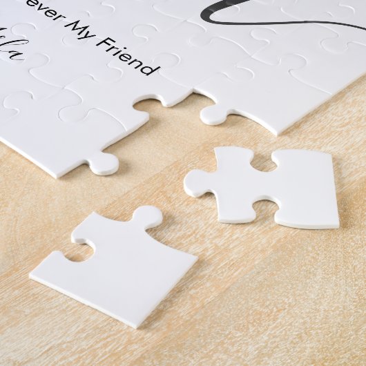 お母モダンさん用シックハート形写真ギフト ジグソーパズル (側面)