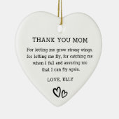 お母モダンさん白黒ハート セラミックオーナメント (右)