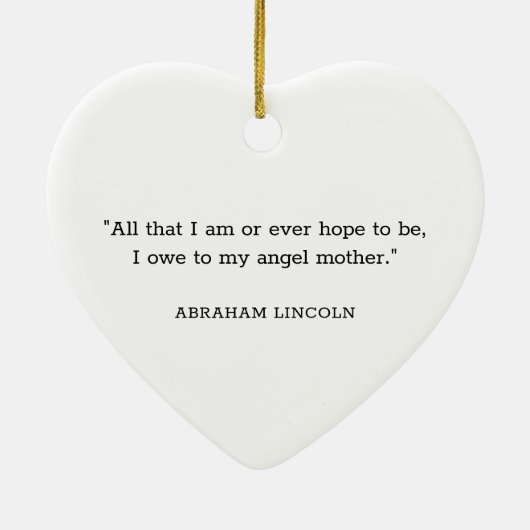 お母モダンさん白黒ハート セラミックオーナメント (裏面)