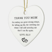 お母モダンさん白黒ハート セラミックオーナメント (左)