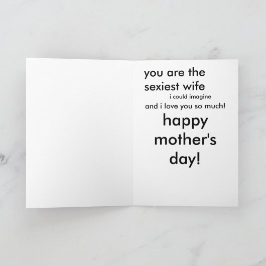 お母与えさんの日のために奥様にこのカードを！ カード (内部)