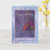 お母図解入りの、写真付きのさんへのおめでとう誕生日 カード (黄色い花)