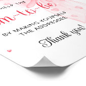 お母救済さんの住所に封筒を書いて礼を言う ポスター (角)