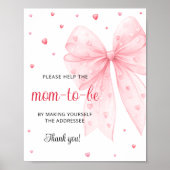 お母救済さんの住所に封筒を書いて礼を言う ポスター (正面)