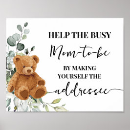 お母救済さん名あて付きベアシャワー ポスター