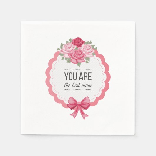 お母最高のさんの日だ |ナプキン スタンダードカクテルナプキン (正面)