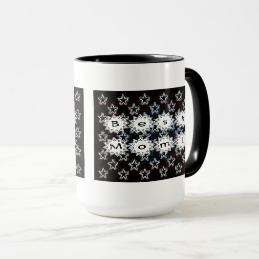 お母最高のさんネオンマグカップで主演 マグカップ (正面右)