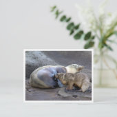 お母様と介護用はがき ポストカード (スタンド正面)