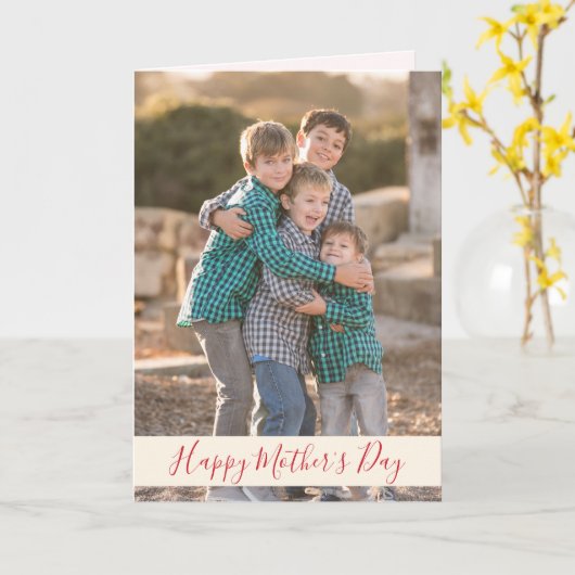 お母様の日の写真 カード (黄色い花)