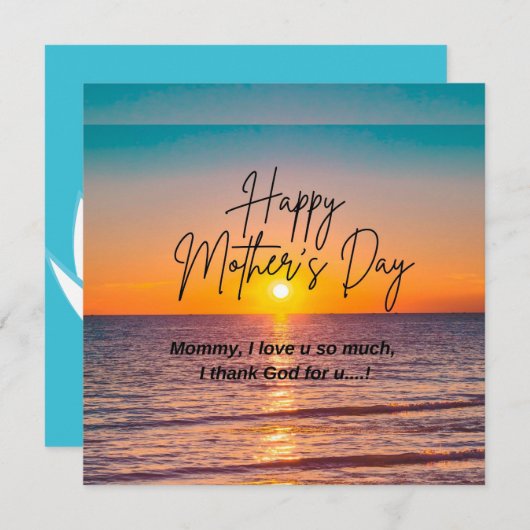 お母様の日の挨拶状 シーズンカード (正面/裏面)