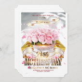 お母様の日の挨拶状 招待状 (正面/裏面)