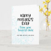 お母様の日よお気に入りのう カード (黄色い花)