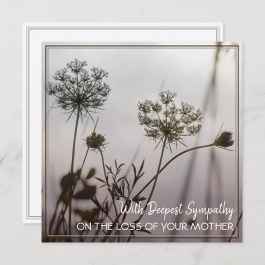 お母様の死に深い悔やみや弔慰を持って (正面/裏面)