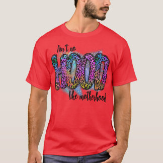 お母様ヒョウのヒマワリのようなフードはない Tシャツ