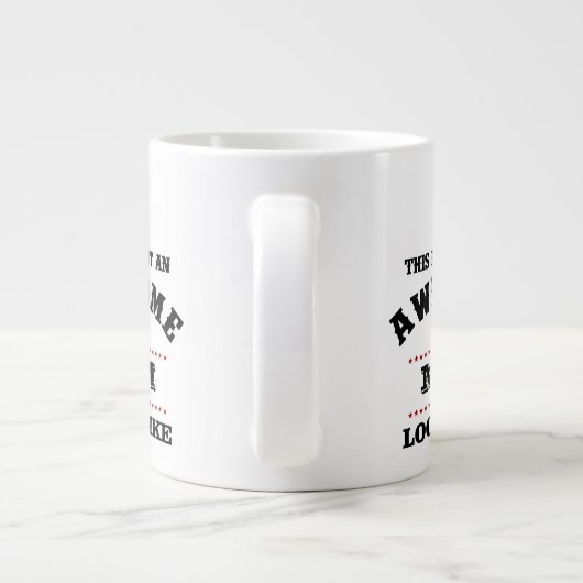 お母素晴らしさんは息子か娘のお母さんに感謝 ジャンボコーヒーマグカップ (裏面)