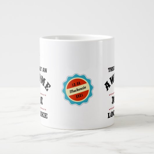 お母素晴らしさんは息子か娘のお母さんに感謝 ジャンボコーヒーマグカップ (正面)