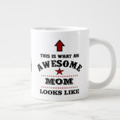 お母素晴らしさんは息子か娘のお母さんに感謝 ジャンボコーヒーマグカップ (右)