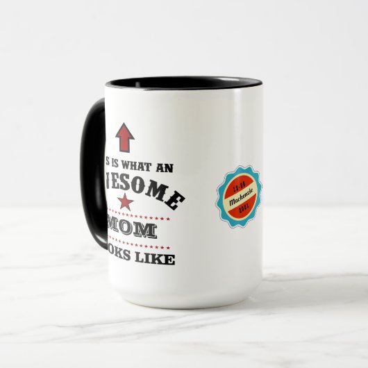 お母素晴らしさんは息子か娘のお母さんに感謝 マグカップ (正面左)