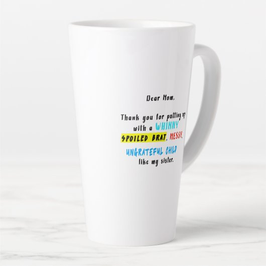 お母親愛さん甘やかされた子を育ててくれてありがとう カフェラテマグ (右アングル)