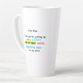 お母親愛さん甘やかされた子を育ててくれてありがとう カフェラテマグ (左アングル)