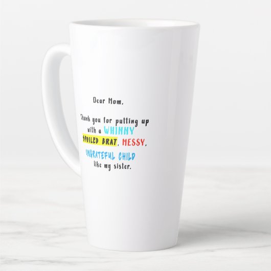 お母親愛さん甘やかされた子を育ててくれてありがとう カフェラテマグ (左アングル)