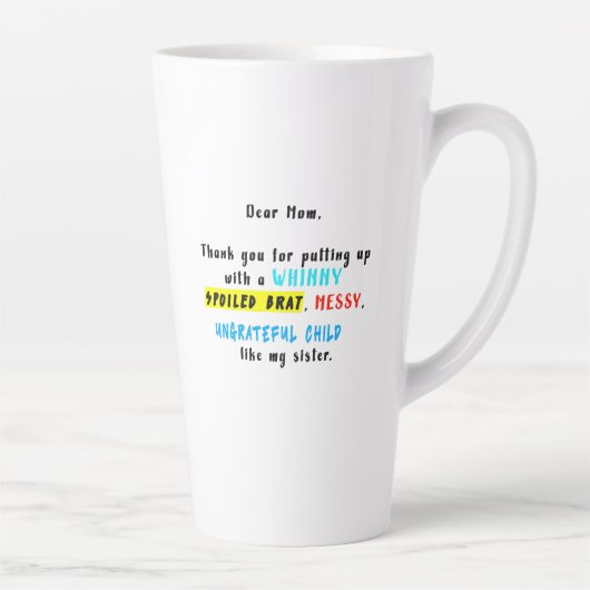 お母親愛さん甘やかされた子を育ててくれてありがとう カフェラテマグ (右)