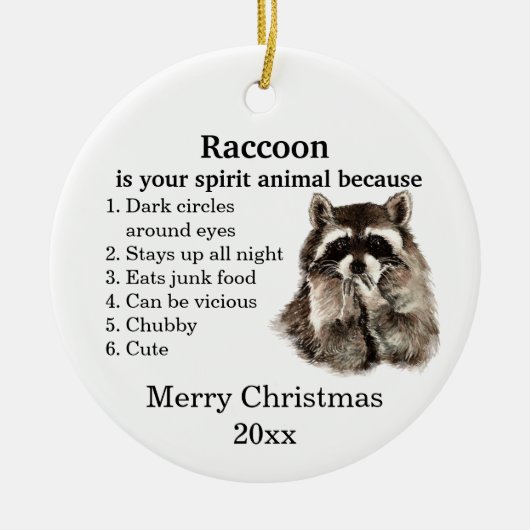 お気おもしろいに入りの動物のクリスマスユーモア セラミックオーナメント (正面)