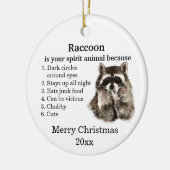 お気おもしろいに入りの動物のクリスマスユーモア セラミックオーナメント (左)