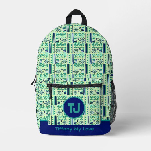 お気にはっきりした入りギフトgroomsmenバックパック子供へ プリントバックパック (正面)