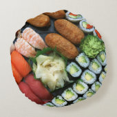 お気に入りすし日本のの品揃え ラウンドクッション (裏面)