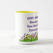 お気に入りなし黄色15 ozコンボマグカップ マグカップ (中央)