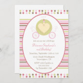 お気に入りのお姫様パーティーの招待 招待状 (正面/裏面)